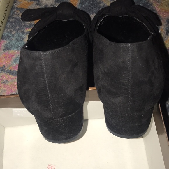 New black short heel shoes with side bow - Picture 6 of 9